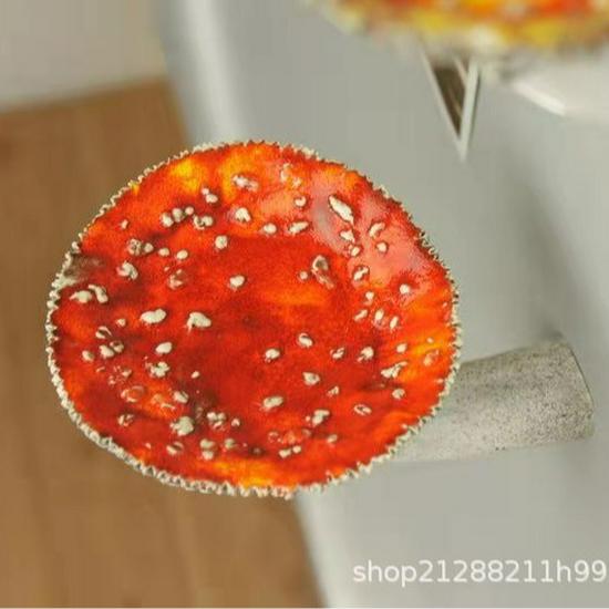 Cross-Border Mushroom Wall Hanging Resin Keychain Candle Holder Decor