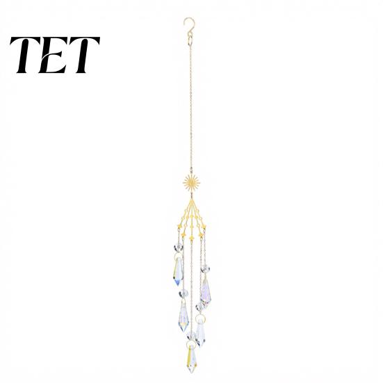 Sophisticated Balcony Decor Crystal Suncatcher, Rainbow Maker Prism Hanging Wind Chime, Pendant Decorative Window Suncatcher for Window, Balcony,
