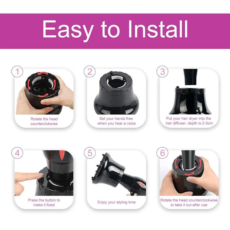 Универсальный диффузор для волос, насадка-диффузор для вьющихся волнистых волос