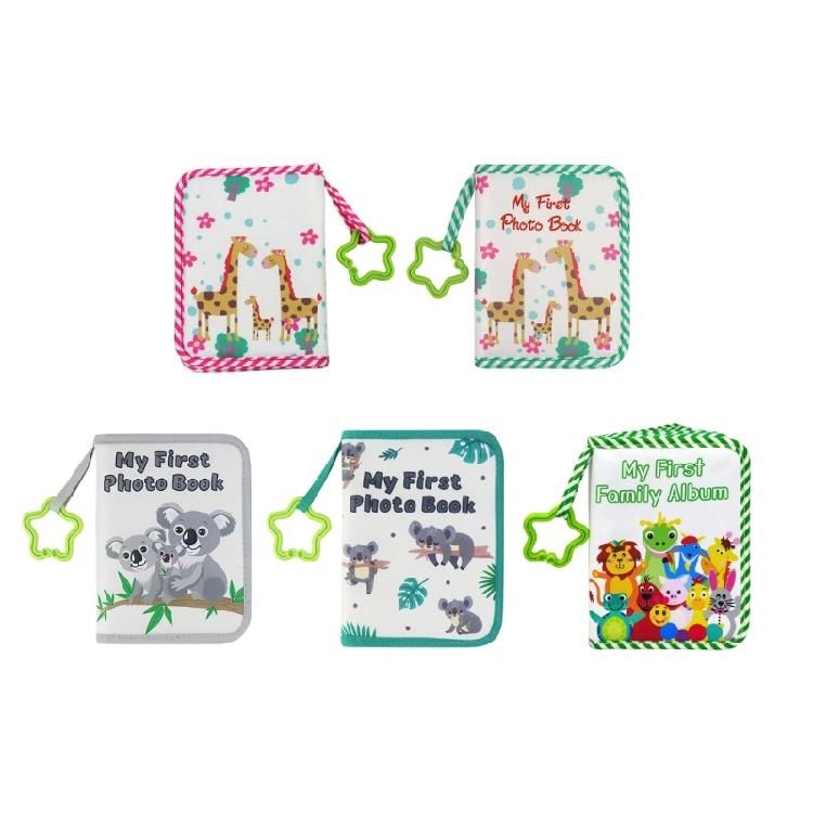 Альбом для фотографий «Первый год малыша» Мягкая тканевая фотокнига для записи особых воспоминаний с зеркальным элементом Подарок на детский праздник