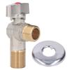 G1/2 Thread Brass Triangle Valve Large Flow Cold Hot Water Angle Stop Valve for Kitchen Bathroom