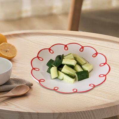 Керамическая десертная тарелка, центральный элемент стола, домашний декор, сервировочное фарфоровое блюдо для торта, закусок