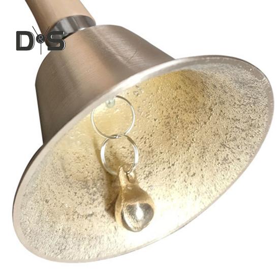 Старинный литой колокольчик с деревянной ручкой, сверхгромкий, прочный, для свадеб, дрессировки животных, ужина, медитации, музыкального обучения, сервисный звонок