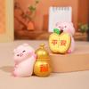 Cute Blessing Pig Statue Chinese Style New Year Pig Figurine Lucky Pig Figurine Car Accessories