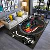 Colorful Piano Turntable Art Rug Non-slip rug suitable for living room and bedroom sofas.