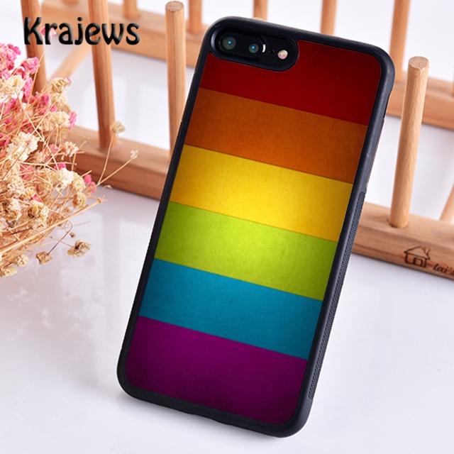 Krajews Gay Pride Flag LGBT Soft Phone Case Cover For IPhone 18 17 Air 16 15 14 plus 11 12 13 pro max Plus coque Fundas