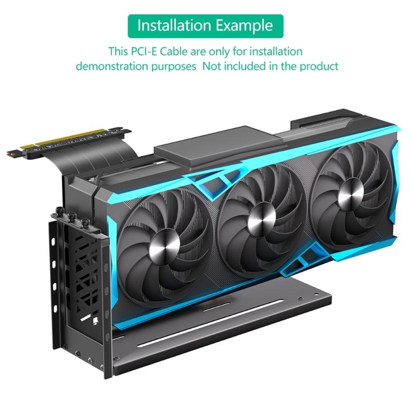 Vertical GPU Card Holder 3 Slot Metal Graphics Card Stand PCIE3.0 for Better Cooling Stability GPU Bracket
