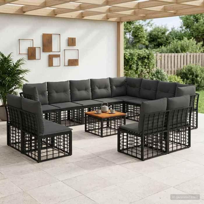 Maison Exclusive - Ensemble de canapés d'extérieur 13 pc 12 place