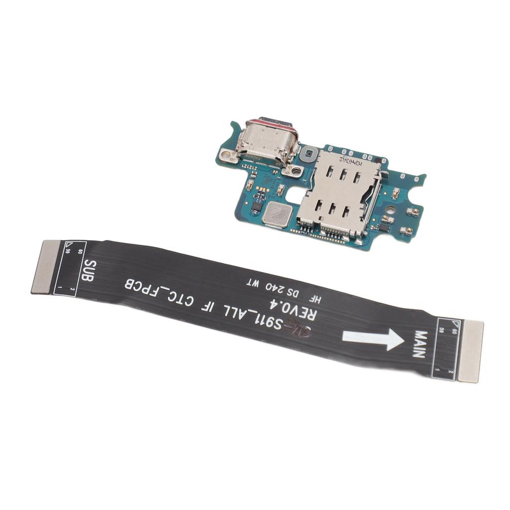 Замена гибкого кабеля док-разъема для Galaxy S23 SM S911U, версия для США, печатная плата телефона, зарядка через USB-C