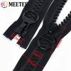 Meetee 75-150cm 20# Large Black Resin Zipper Double-slider Open-end Zip Down Jacket Coat Tent Zips Repair Sewing Accessories