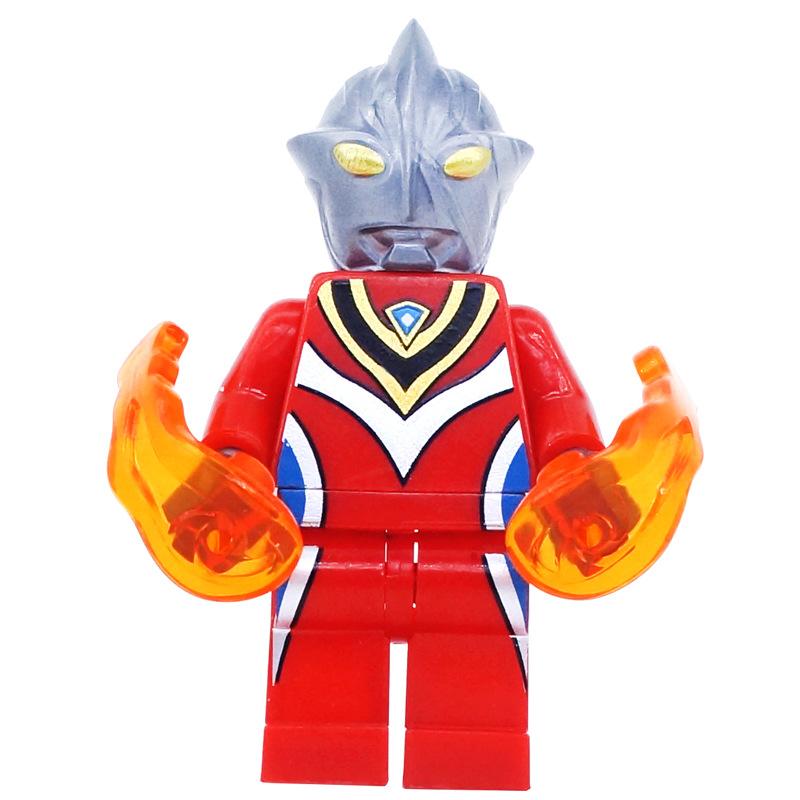 Строительный блок фигурка сборка мелких частиц кукольный набор с сумкой для оружия