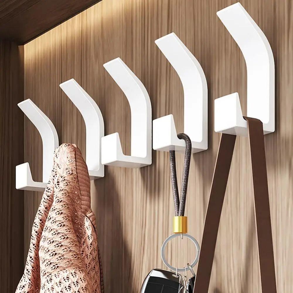 5 шт./компл. настенные крючки для полотенец для одежды без сверления, органайзеры для душа, пластиковая вешалка для хранения