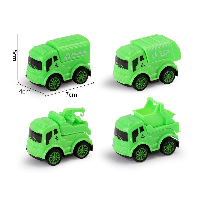 Mini Toys Pull-back Engineering/military/fire Engine vehicles/Sanitation Truck -16pcs