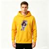 Men Anime Printed Pullover Hoodie Inosuke Pattern Casual Long Sleeve Sweatshirt for Daily Wear