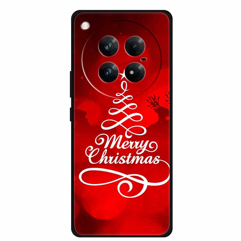 Рождественский чехол для Infinix Zero 40 5G Черный силиконовый чехол ТПУ Санта-Клаус Елка Чехол Мультяшный Олень Для Infinix Zero 40