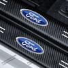 For Ford focus Fiesta EcoSport ESCORT Anti-scratch Accessories 4Pcs Carbon Fiber Car Door Sill Threshold Protector Logo Stickers