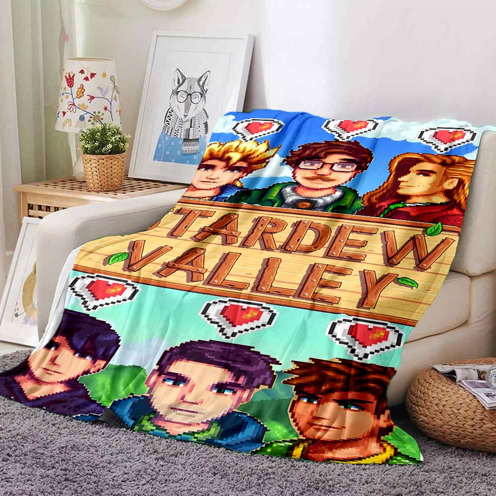1pc Blanket - game Stardew Valley Print Design,Lightweight Blanket for Sofa,Bed- Soft &Warm,Gift for All Seasons