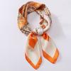 Silk Scarf 70x70cm Luxury Brand Designer Hair Leopard Print Handkerchief Hijab Shawl Women Bandanna Foulard Muffler Wrap