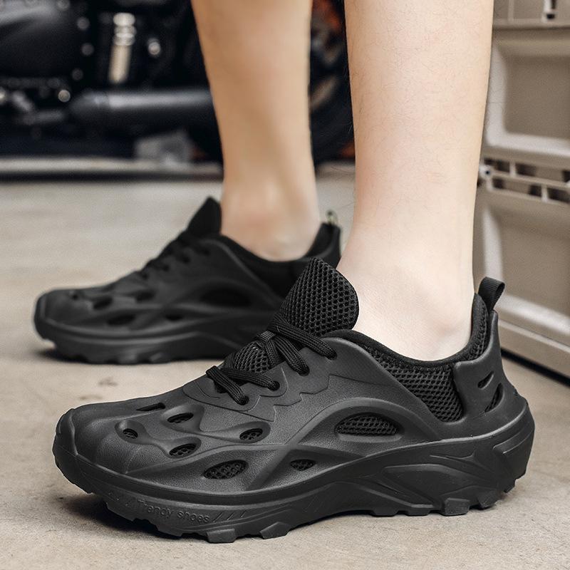 Four Seasons Socks Cover Hole Shoes Mesh Thick-Soled Breathable Socks Cover Hole Shoes Comfortable Men'S Sandals Men'S Travel Shoes