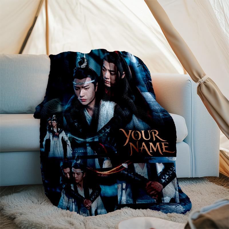 Custom Name Mystical warriors. Flannel Fleece Blanket Cozy Warm Throw Blanket For Couch Bed Travel All Season Use
