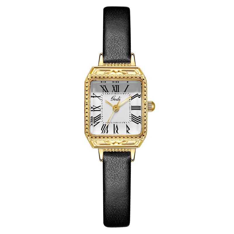 High-value retro Roman student watch niche three-dimensional engraving dial, high-end exquisite women's watch