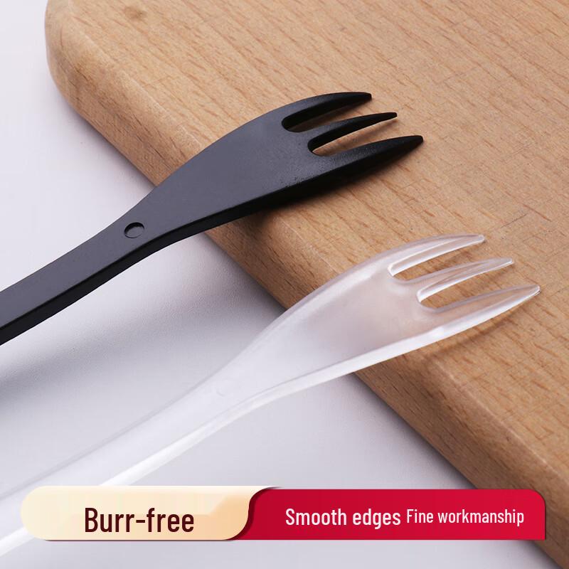 Individually Wrapped Disposable Black Plastic Dessert Forks