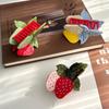 Delicate Strawberry Acetate Hair Clip Cute Ponytail Shark Clip  Hair Accessories