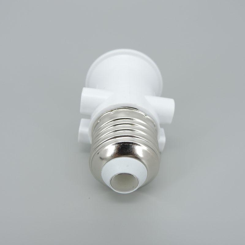 AC 100-240V E27 to E27 2-pin EU plug LED Bulb Lamp Adapter Lighting ABS Holder Base Connector Screw Light Socket Conversion 4A P