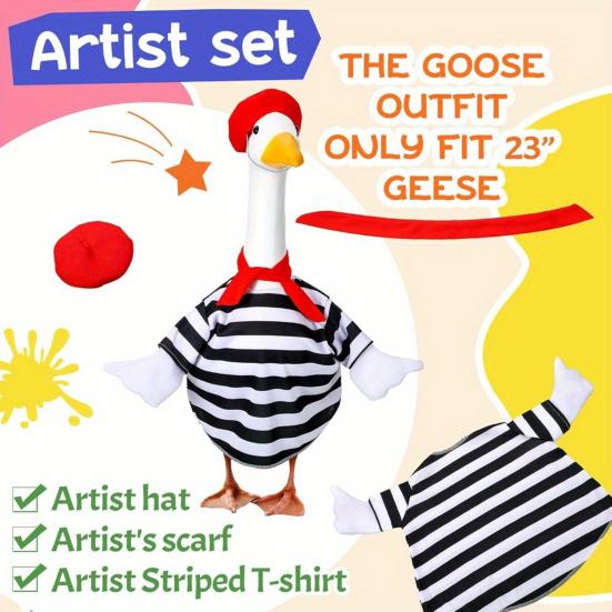 1 комплект нарядов для гуся на крыльце, уличный, для сада, лужайки, двора, гусь