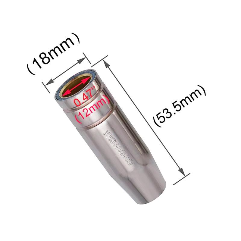 15AK Welding Gun Accessories Set: Nozzle Protective Cover, Conductive Nozzle - 13PCS