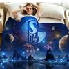 Фланелевое одеяло с принтом Schalke 04 Высокое качество Теплое Уютное Покрывало для Всех Сезонов Идеально для Подарков Декор Дома
