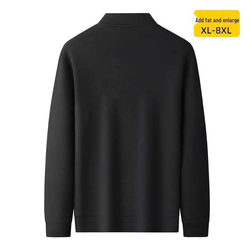 Мужской повседневный пуловер большого размера с полумолнией