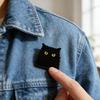 Булавка Мультяшный Котенок Черный Уголек Периферия Брошь Милая Украшение для Одежды Сумки Металлический Значок Ювелирное Изделие Подвеска Булавки для Рюкзаков