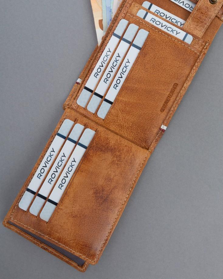 Leather wallet N992A-HP-BL-1246 TAN