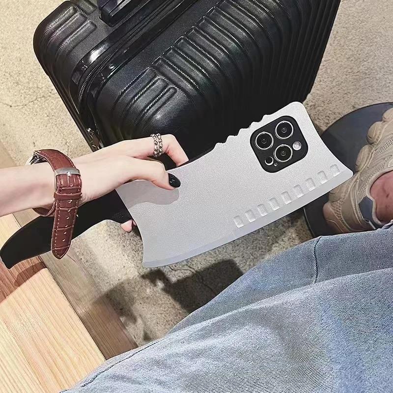 Чехол для кухонного ножа с 3D-мультяшным рисунком для iPhone16 15 13 12 11 14 Pro Max Xs 7 8 Plus, забавный узор в форме кухонного ножа, мягкий чехол для Samsung S24 S23Ultra