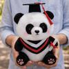 Soft Stuffed Animal Toy Cute Doctor Hat Panda Doll Plush Panda Ornaments  Students Gift