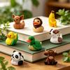 Маленькая фигурка утки 3D-печать Милая статуэтка черепахи/панды/собаки/банановой утки для декора домашнего офиса, рабочего стола, полки