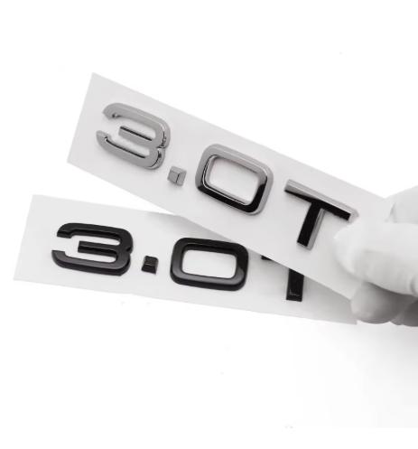 3D ABS Letters Car Styling Rear Trunk Badge 1.8T 2.0T 3.0T Emblem Logo For f2 A3 A4 A5 A6 A7 A8 Q2 Q3 Q5 Q7 Q8 Car Accessories