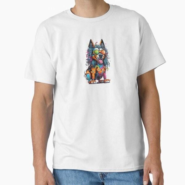 Robot Dog Classic TShirt TShirt Made In UsAus Size S2xl