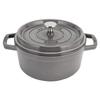 Staub Pico Cocotte Round 22cm Graphite Gray 1102218 Two Handed Pot Enameled Pot Rund Brater Graphite Gray Pico Cocotte Pot Stylish Cookware Kitchen