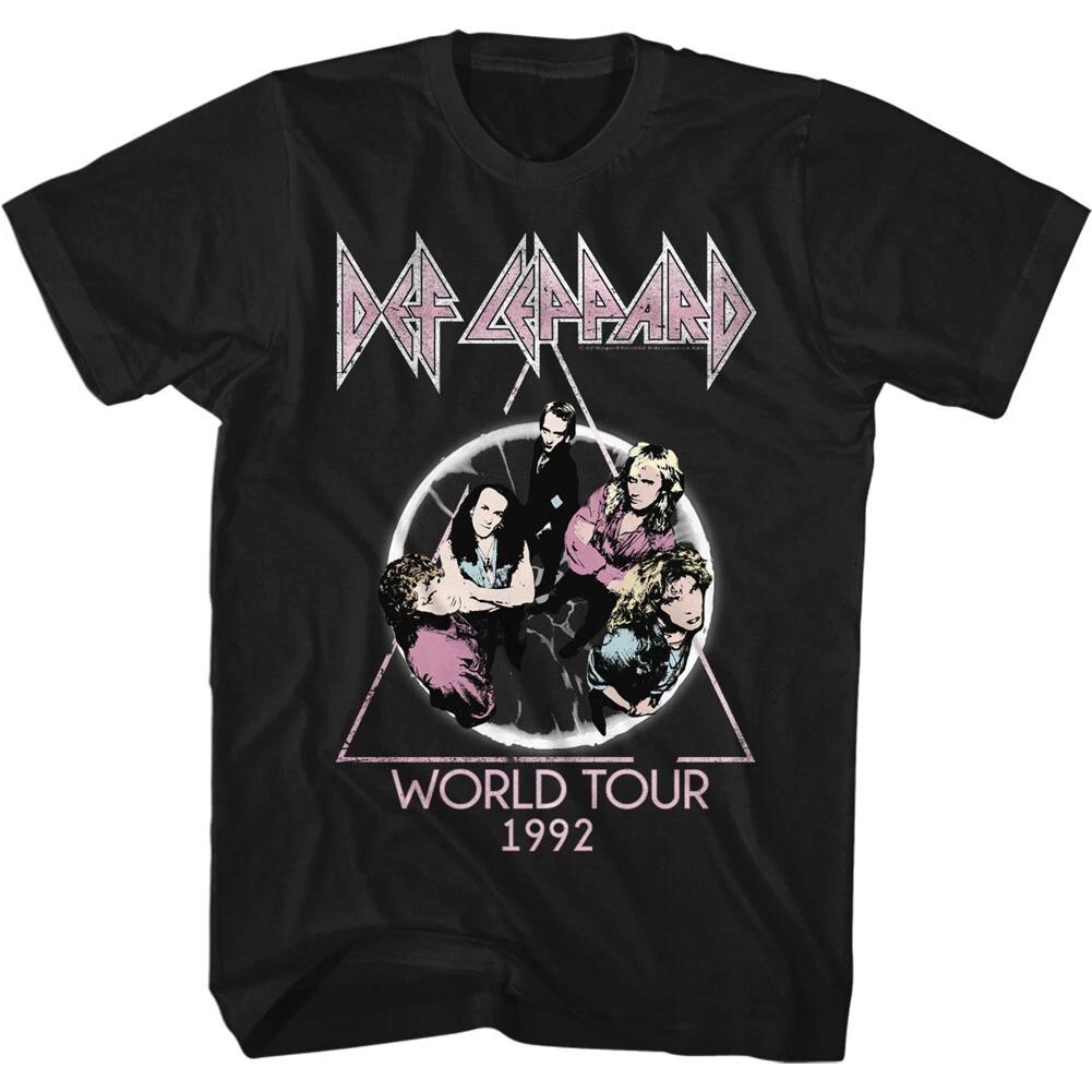 Def Leppard Adrenalize World Tour 1992 Men's T Shirt Rock Music Band Merch