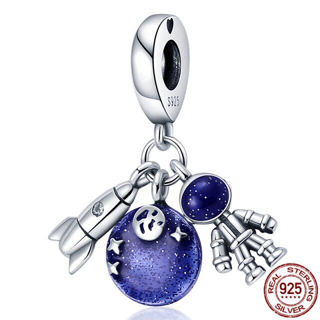 Authentic Sterling Tone Charms Hollow Family Tree Beads Fits Charm Bracelets Jewelry DiyFashion Charm