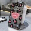 Дикий, но Милый Микс Леопарда и Сердечек Защитный Чехол Для iPhone 16E 17E 16 17 15 14 13 12 11 Pro Max Plus Air