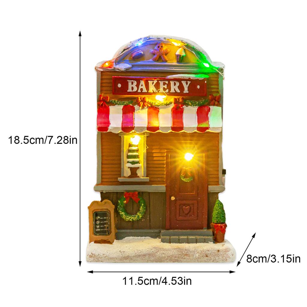 Рождественские украшения из смолы для дома, украшения, музыка, светящиеся дома, рождественские подарки