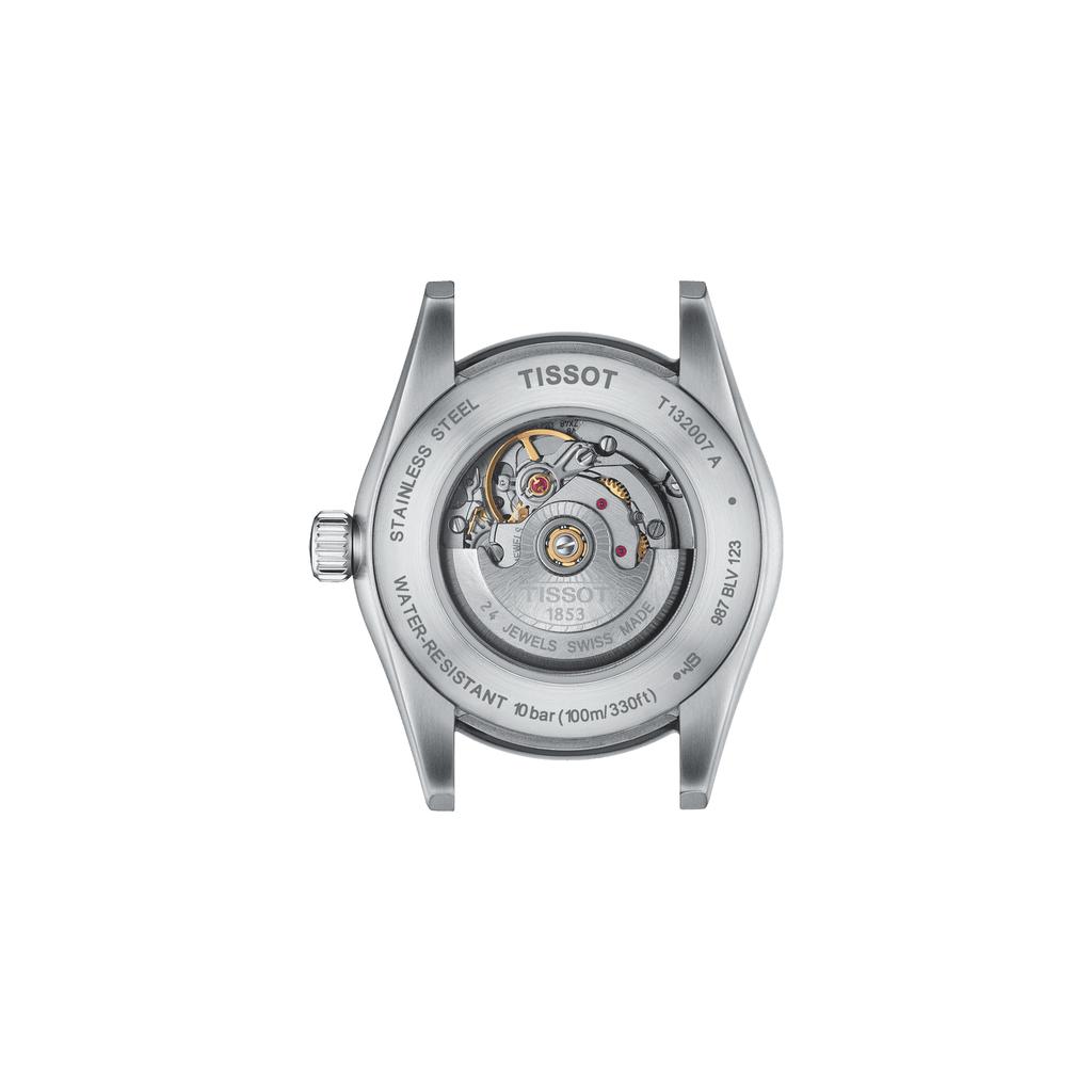 Tissot Кожаный ремешок Белый циферблат из перламутра Мужские модные часы T132.007.11.116.00