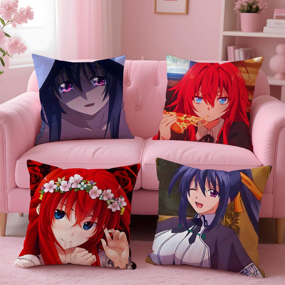 Anime Cartoon HHigh SSchool DxDBeautiful Cushion Cover Pillow Case Soft Skin Friendly Fabric Concealed Zipper