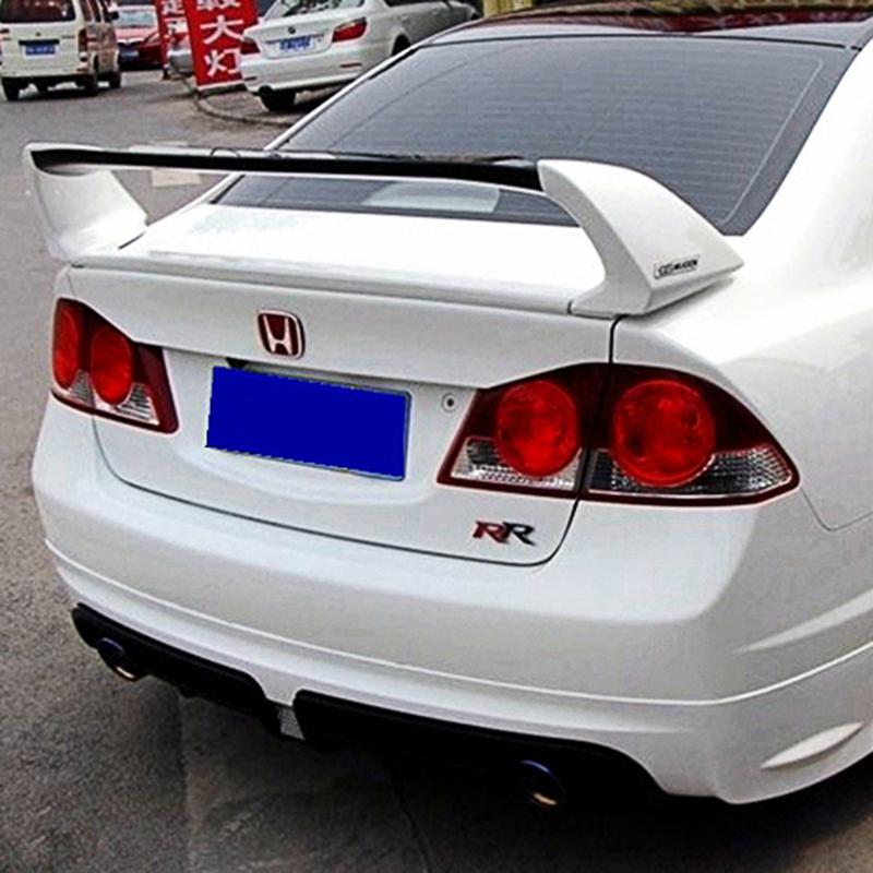 Для Honda Civic 2006-2011 ABS FD2 Спойлер из трех или четырех частей Крышка багажника автомобиля Civic Заднее крыло