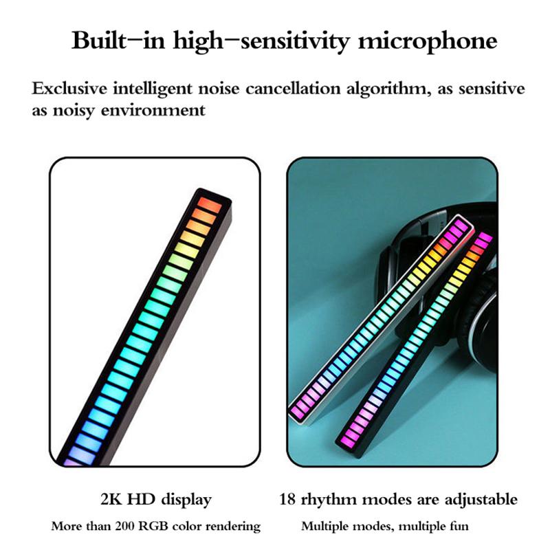 Creative 5V Usb 16/32 Led Night Lights App Control Rgb Music Rhythm Light Bar