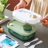 Large Capacity Separate Lunch Box Bento Box Plastic Portable Bento Box with Fork Spoon 1200ml Food Container Microwave-heated