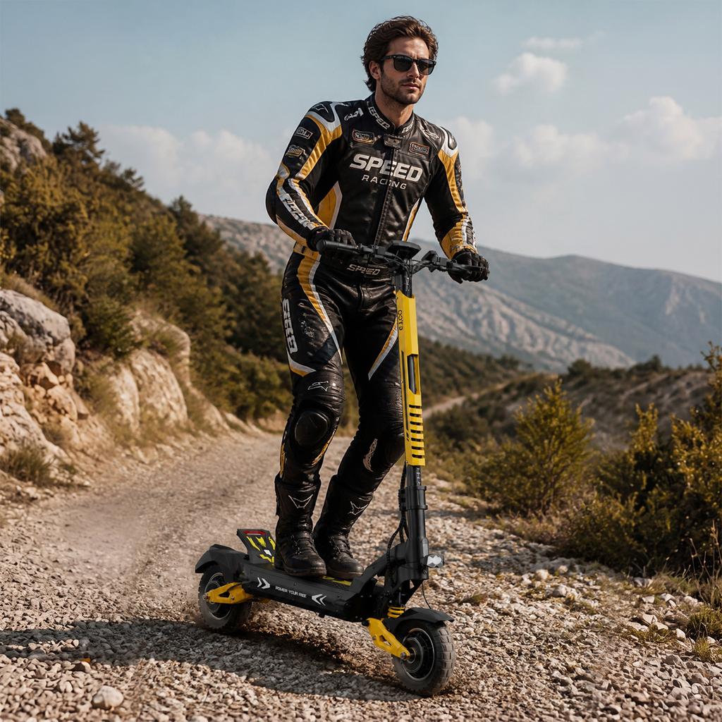 OOTD SR3 60V 2400W Dual Motor Electric Scooter, 23.4Ah Long Range Battery, 65km/h Max Speed, 10" Off-Road Tires, Hydraulic Suspension & NFC